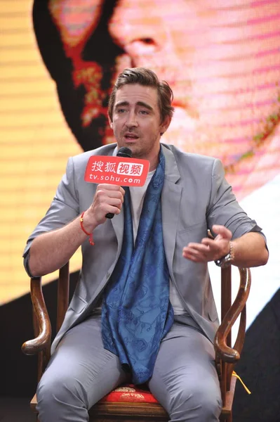 Actor Estadounidense Lee Pace Habla Una Conferencia Prensa Beijing China —  Fotos de Stock