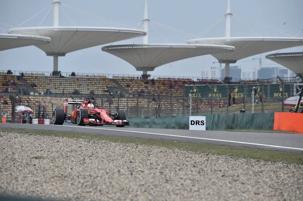 Piloto Alemão Sebastian Vettel Ferrari Dirige Seu Carro Durante Uma — Fotografia de Stock