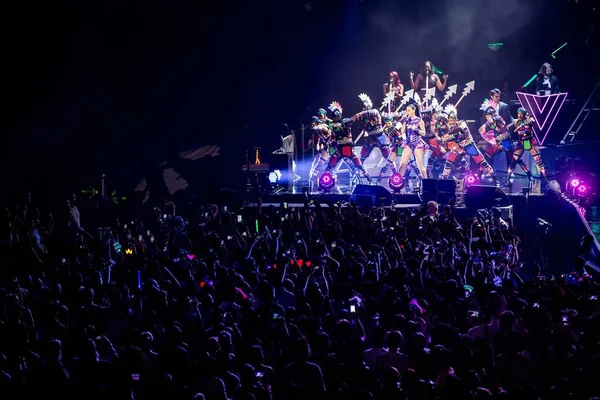 Amerikaans Zangeres Katy Perry Presteert Macau Concert Van Haar Prismatic — Stockfoto