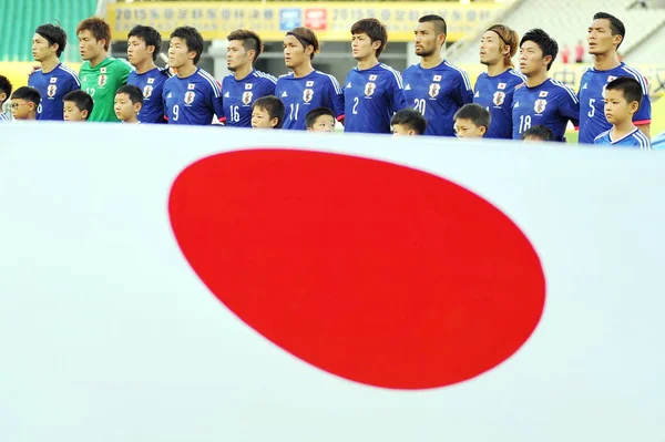 Игроки Стартового Состава Японии Позируют Перед Футбольным Матчем Кубка Восточной — стоковое фото