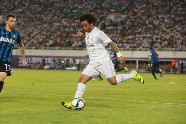 Marcelo Vieira Von Real Madrid Dribbelt Fußballspiel Zwischen Real Madrid — Stockfoto