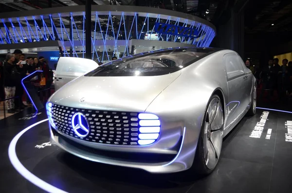 Una Concept Car 015 Luxury Motion Mercedes Benz Mostra Durante — Foto Stock