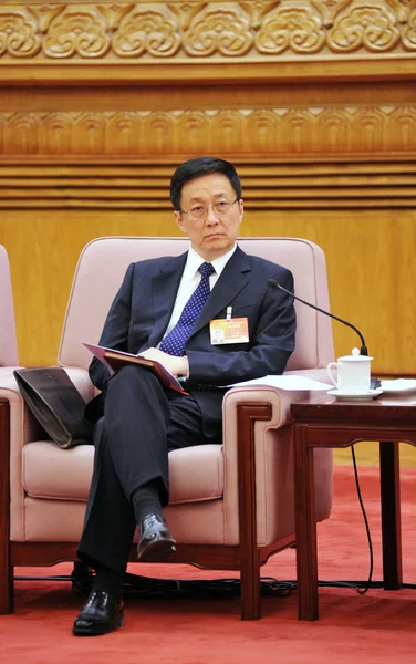 Хан Чжен Секретар Шанхайського Муніципального Комітету Комуністичної Партії Китаю Кпк — стокове фото
