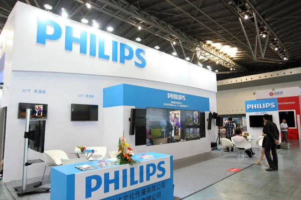 Θέα Στη Θέση Της Philips Κατά Διάρκεια Μιας Έκθεσης Στη — Φωτογραφία Αρχείου