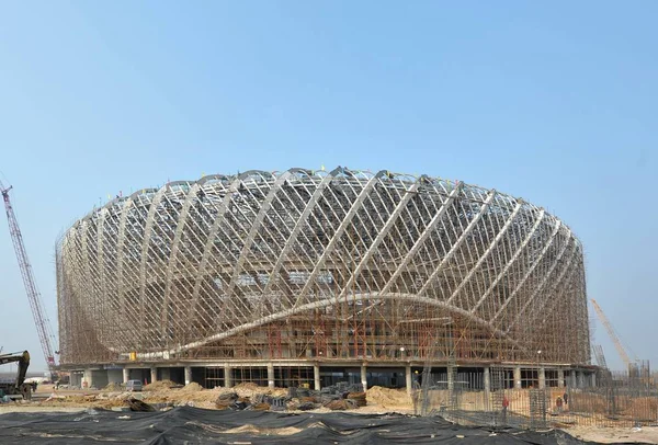 Centre International Tennis Wuhan Optical Valley Est Construction Dans Ville — Photo