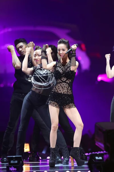 Cantor Taiwanês Jolin Tsai Realiza Durante 2015 Hit Music Awards — Fotografia de Stock