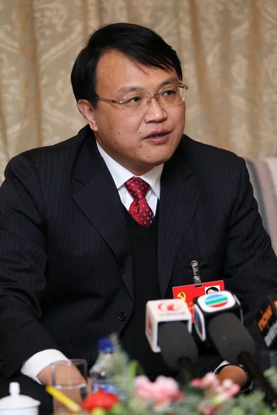 Shengfu Chairman China First Heavy Industries Cfhi Interviewed 18Th National — Stock Photo, Image