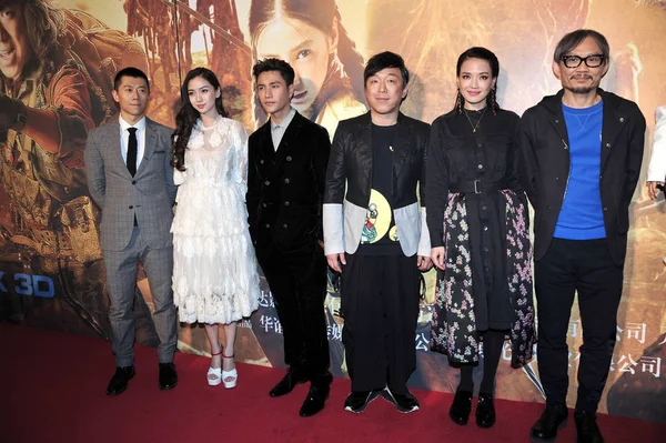 Desde Izquierda Actor Chino Xia Modelo Actriz Hong Kong Angelababy — Foto de Stock
