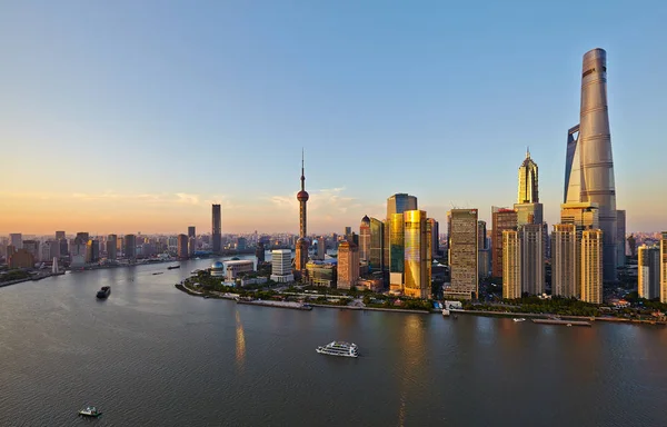 Cityscape Lujiazui Financial District Shanghai Tower Tallest Right Other Skyscrapers — Stock Photo, Image