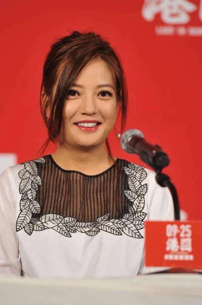 中国の女優 趙薇の彼女の新しい映画 北京で 香港で失われた 記者会見に臨んだ 2015 — ストック写真