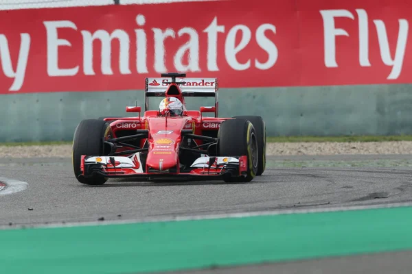 Duits Formule Coureur Sebastian Vettel Van Ferrari Stuurt Zijn Auto — Stockfoto