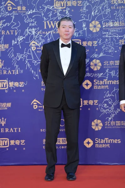 Director Chino Feng Xiaogang Posa Sobre Alfombra Roja Para Festival — Foto de Stock