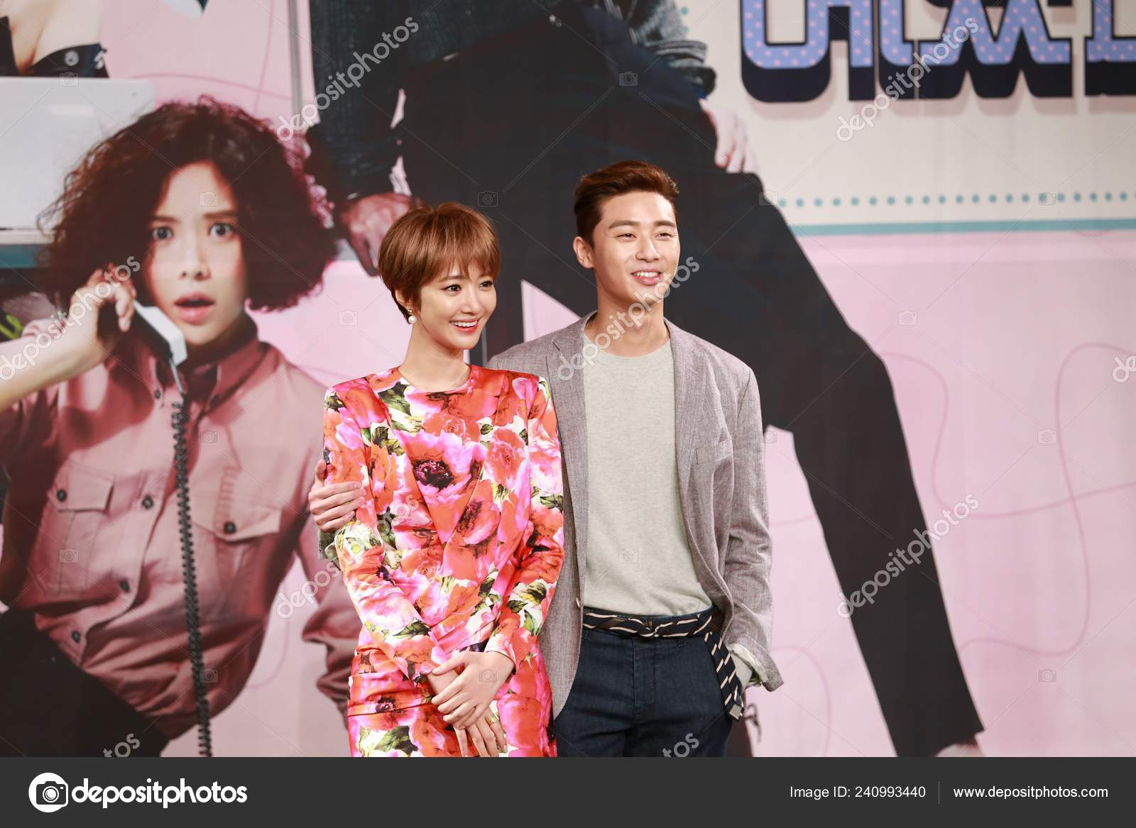 South Korean Actress Joon Hee Left Actor Park Seo Joon – Stock 
