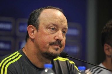 Head coach Rafael Benitez of Real Madrid attends a press conference during the 2015 International Champions Cup China in Shanghai, China, 29 July 2015. clipart