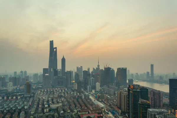 Pohled Finanční Čtvrti Lujiazui Oriental Pearl Tower Čtvrté Nejvyšší Shanghai — Stock fotografie