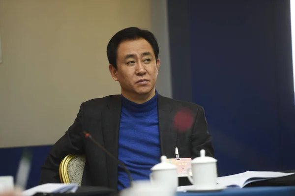 Jiayin Hui Yan Presidente Grupo Evergrande Participa Painel Discussão Durante — Fotografia de Stock
