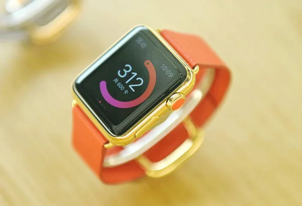 Apple Watch Edition Udstillet Apple Store Hangzhou Det Østlige Kinas - Stock-foto