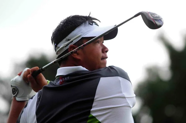 Kiradech Aphibarnrat Thailand Spelar Ett Skott Shenzhen Internationella Golftävling Genzon — Stockfoto