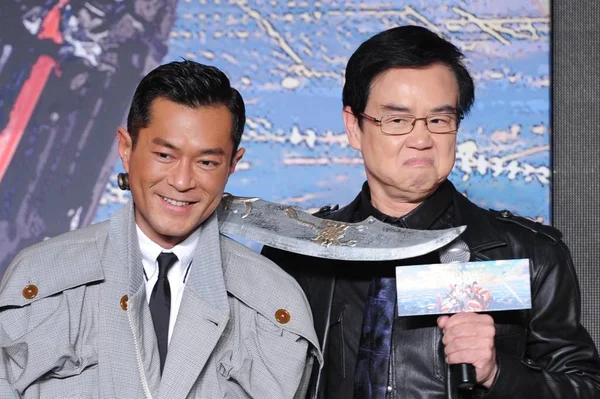 Director Hong Kong Bak Ming Wong Derecha Actor Louis Koo — Foto de Stock