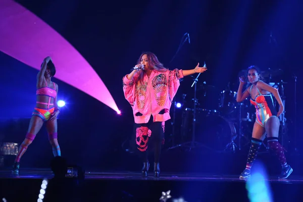 Taiwanese Singer Mei Performs Her Concert Taipei Taiwan April 2015 — Stock Photo, Image