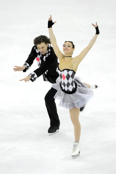 Federica Testa Lukas Csolley Van Slowakije Uitvoeren Tijdens Ice Dance — Stockfoto