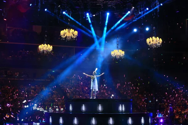 Chanteuse Taïwanaise Jolin Tsai Produit Concert Shanghai Lors Tournée Mondiale — Photo