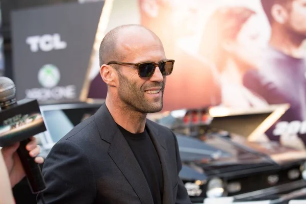 English Actor Jason Statham Arrives Premiere Event His Movie Furious — Stock Photo, Image