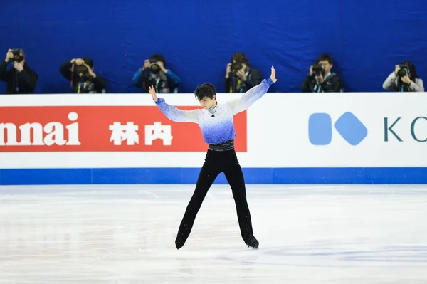 Yuzuru Hanyu Japan Performs Men Short Program Isu World Figure — Stock Photo, Image