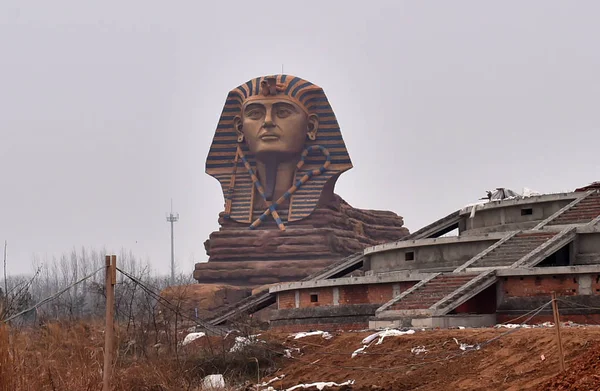 Копия Сфинкса Выставлена Всемирной Выставке Культурного Наследия Городе Чучжоу Провинция — стоковое фото