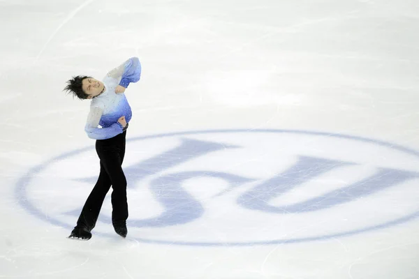 일본의 Hanyu 상하이 Isu 스케이팅 선수권 2015의 프로그램 2015 — 스톡 사진