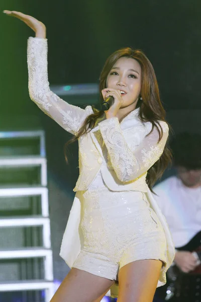 Dél Koreai Lány Csoport Apink Előad Koncerten Shanghai Kína 2015 — Stock Fotó