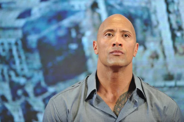 Aktor Amerika Dwayne Johnson Juga Dikenal Dengan Nama Cincinnya Rock — Stok Foto