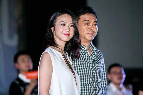 Actriz China Tang Wei Izquierda Actor Hong Kong Sean Lau — Foto de Stock