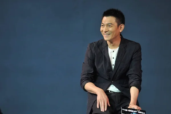 Hong Kong Singer Actor Andy Lau Attends Press Conference His — Stock Photo, Image