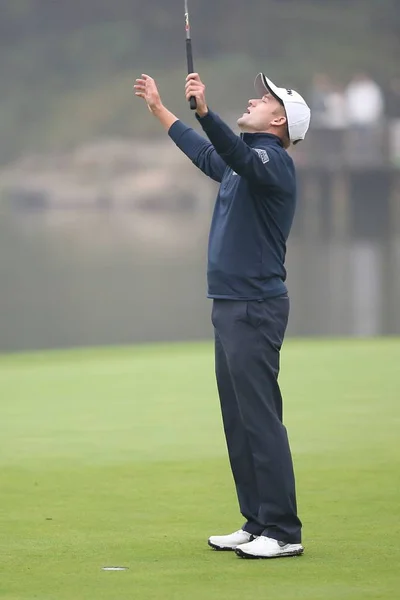 Golfista Scozzese Russell Knox Festeggia Dopo Aver Vinto Torneo Golf — Foto Stock