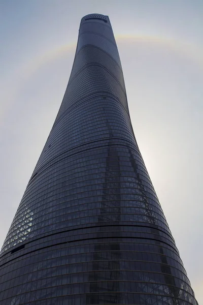 Vista Torre Shanghai Distrito Financiero Lujiazui Pudong Shanghai China Abril —  Fotos de Stock
