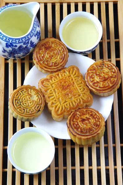 Illustration Traditional Mooncakes Chinese Mid Autumn Festival — Stock Photo, Image