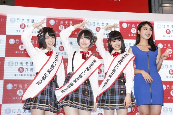 Sinistra Maria Shimizu Shiori Sato Nanase Yoshikawa Del Team Del — Foto Stock