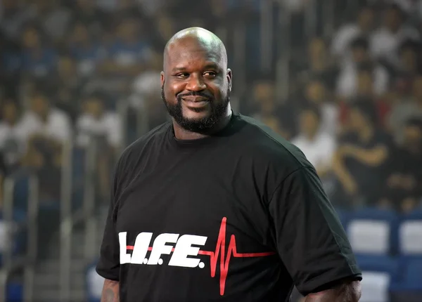 Star Nba Shaquille Neal Partecipa Evento Basket Promuovere Marchio Let — Foto Stock