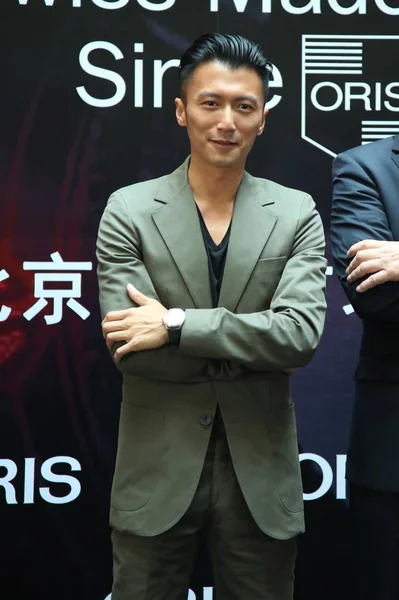 Hong Kong Singer Actor Nicholas Tse Poses Opening Ceremony Store — Stock Photo, Image