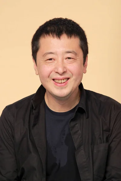 Fil Kinesiska Direktör Jia Zhangke Ler Presskonferens För Sin Film — Stockfoto