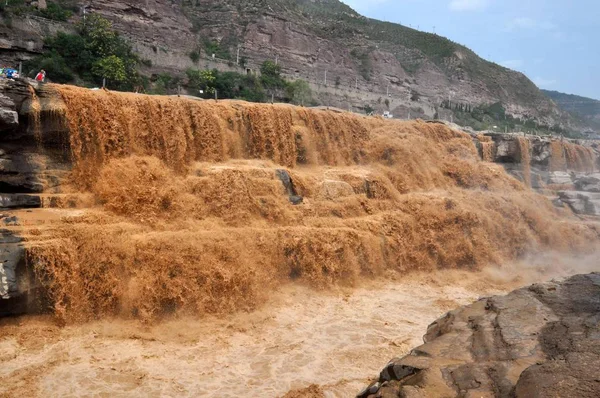 View Hukou Waterfall County North China Shanxi Province July 2015 — Stock Photo, Image