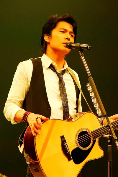 Esta Imagen Folleto Actor Cantante Japonés Masaharu Fukuyama Realiza Durante — Foto de Stock