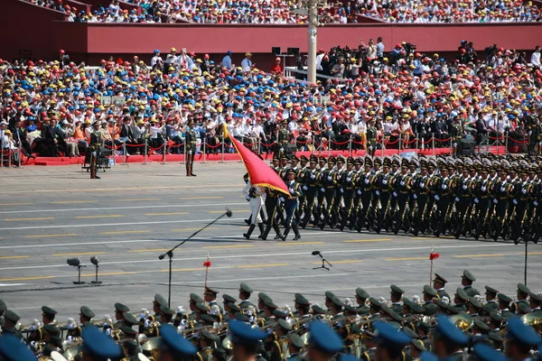 Guardie Onore Del Pla Cinese Esercito Popolare Liberazione Sfilano Davanti — Foto Stock