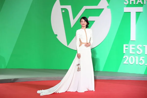 Chinese Actress Zhou Xun Poses Red Carpet Closing Ceremony 21Th — Stock Photo, Image