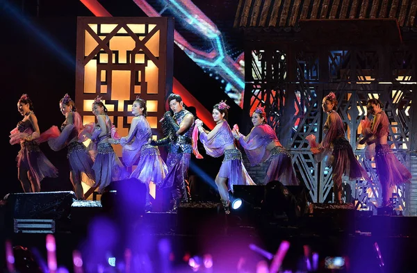 Cantante Taiwanés Jay Chou Actúa Concierto Chengdu Durante Opus Jay — Foto de Stock