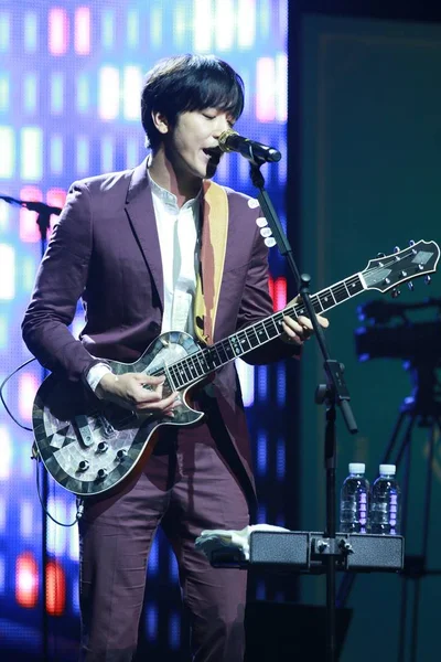 Jung Yong Hwa Del Grupo Chicos Surcoreanos Cnblue Presenta Evento — Foto de Stock