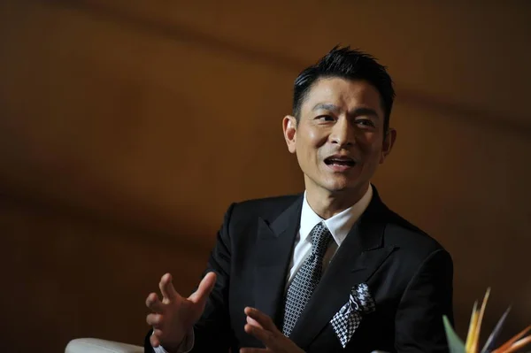 Hong Kong Schauspieler Und Sänger Andy Lau Spricht Bei Einer — Stockfoto