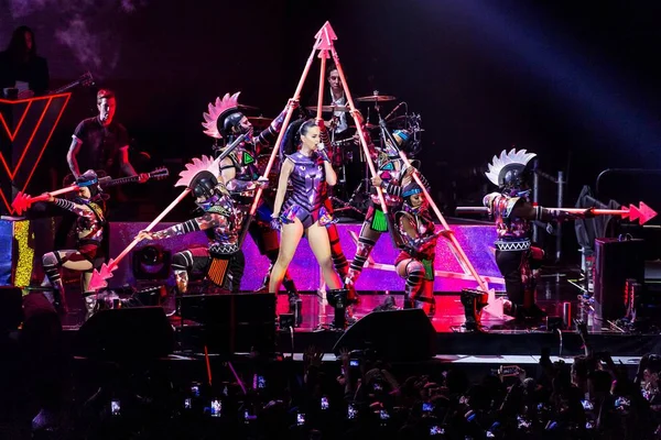 Cantora Americana Katy Perry Apresenta Concerto Macau Sua Prismatic World — Fotografia de Stock