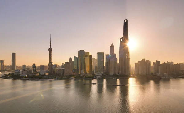 Vista Del Río Huangpu Distrito Financiero Lujiazui Con Oriental Pearl — Foto de Stock